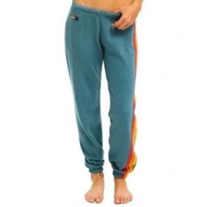 Aviator nation 6 stripe faded smoke sweatpants Sz M